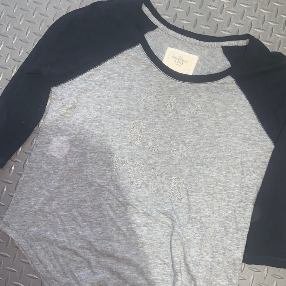 Abercrombie and Fitch beaded baseball tee